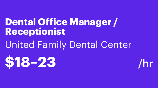 Dental Office Manager / Receptionist