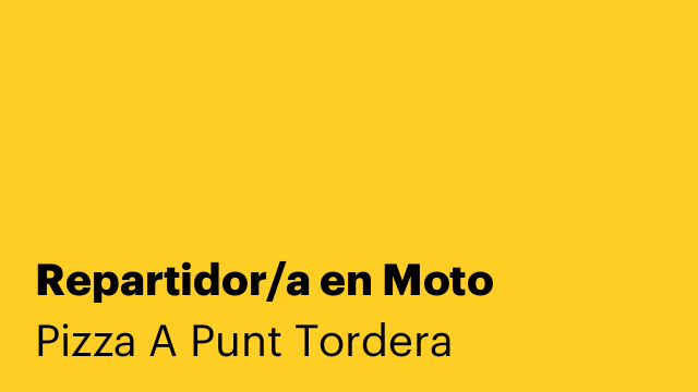 Repartidor/a en Moto