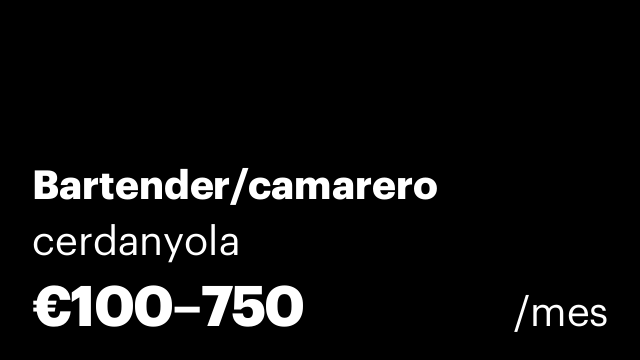 Bartender/camarero