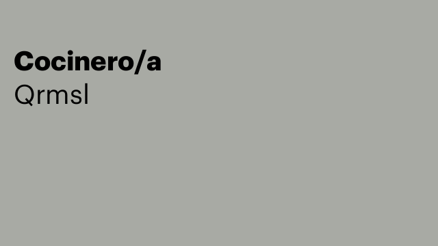 Cocinero/a