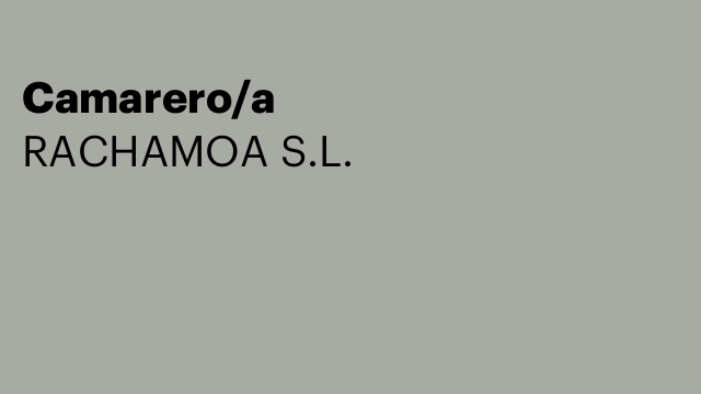 Camarero/a