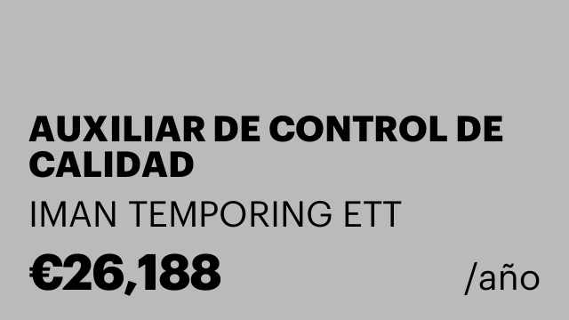 AUXILIAR DE CONTROL DE CALIDAD