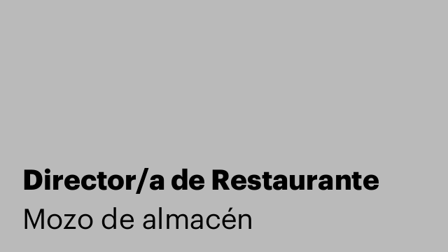 Director/a de Restaurante