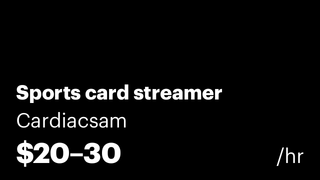 Sports card streamer