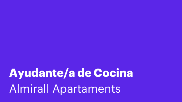 Ayudante/a de Cocina