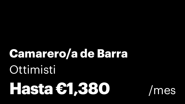 Camarero/a de Barra