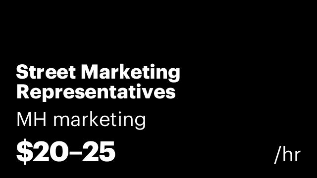 Street Marketing Representatives