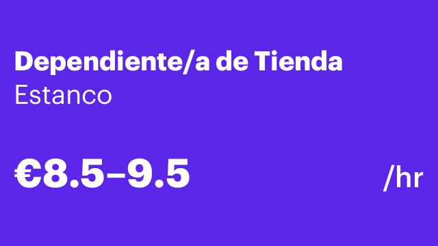 Dependiente/a de Tienda