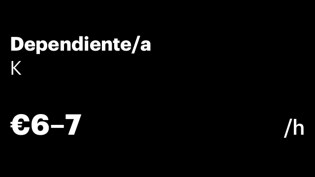 Dependiente/a