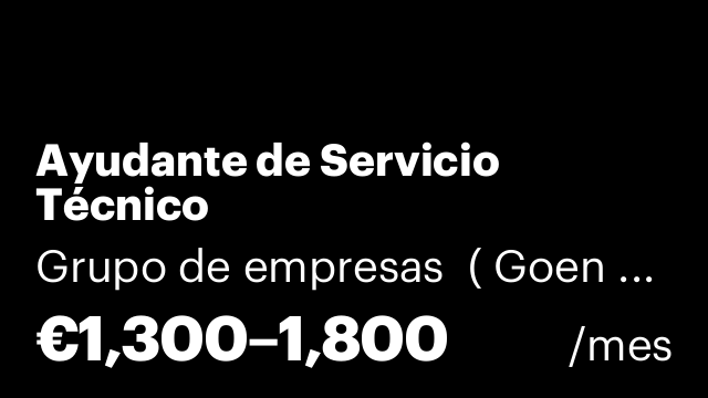 Ayudante de Servicio Técnico