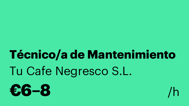 Técnico/a de Mantenimiento