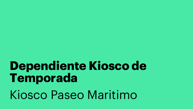 Dependiente Kiosco de Temporada