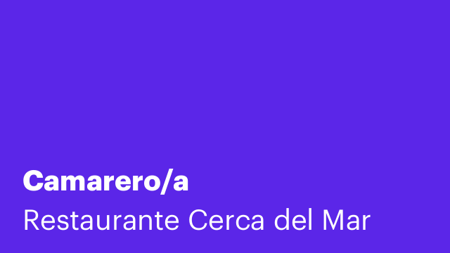 Camarero/a
