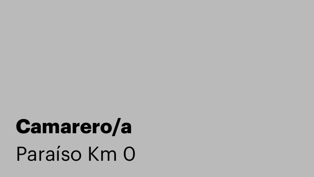 Camarero/a