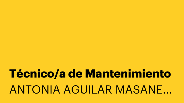 Técnico/a de Mantenimiento