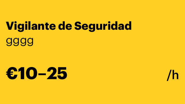 Vigilante de Seguridad