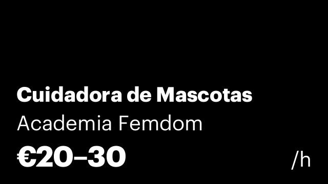 Cuidadora de Mascotas