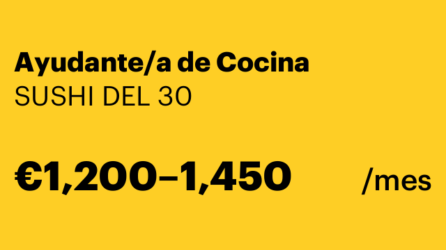 Ayudante/a de Cocina