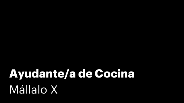 Ayudante/a de Cocina