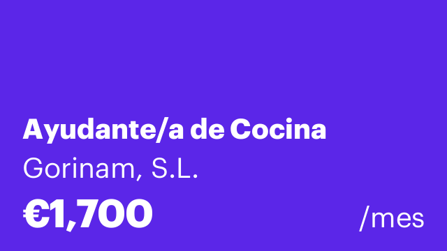 Ayudante/a de Cocina