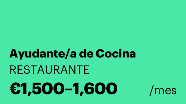 Ayudante/a de Cocina