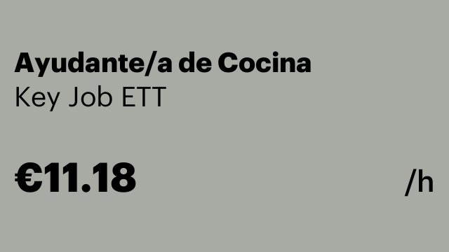 Ayudante/a de Cocina