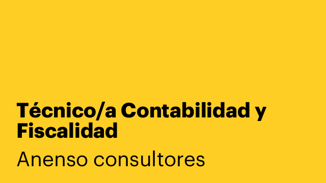 Técnico/a Contabilidad y Fiscalidad