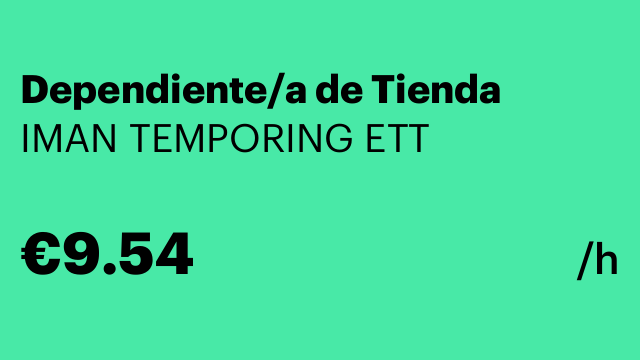 Dependiente/a de Tienda