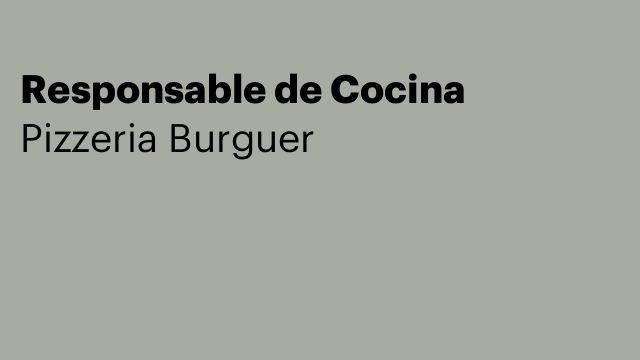Responsable de Cocina