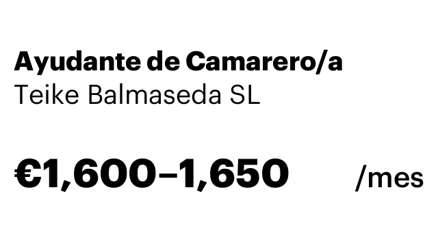 Ayudante de Camarero/a