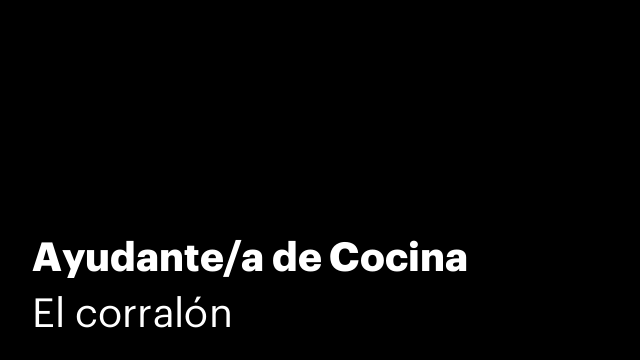 Ayudante/a de Cocina