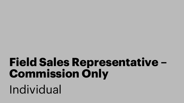 Field Sales Representative – Commission Only (£500–£3,000+/month)