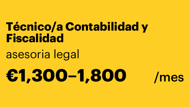 Técnico/a Contabilidad y Fiscalidad