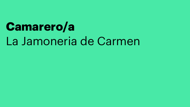 Camarero/a