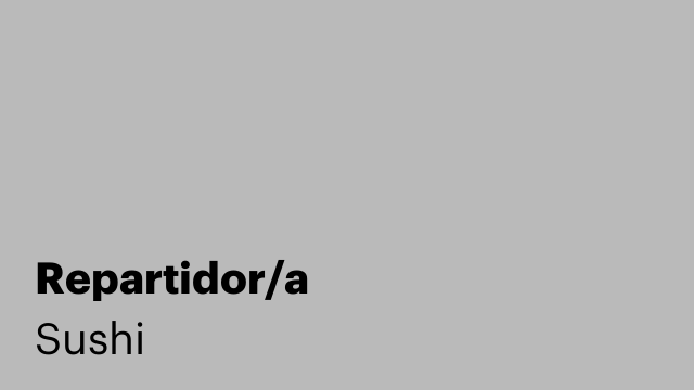 Repartidor/a