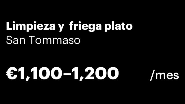 Limpieza y  friega plato