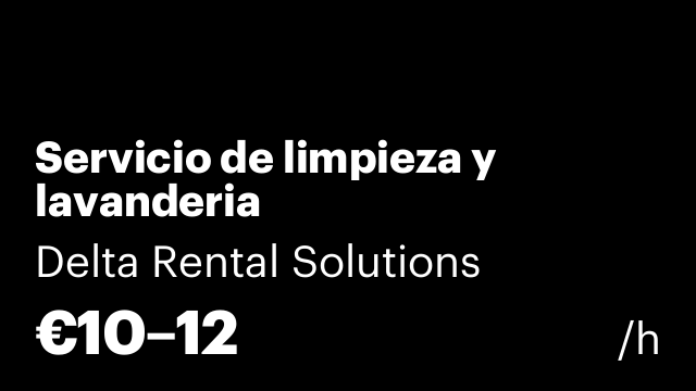 Servicio de limpieza y lavanderia