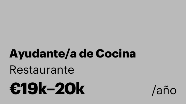 Ayudante/a de Cocina