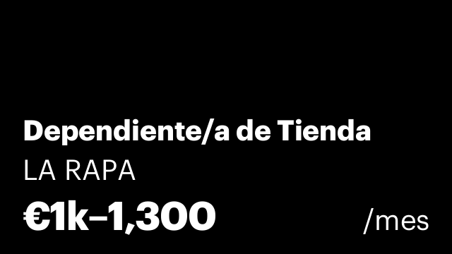 Dependiente/a de Tienda