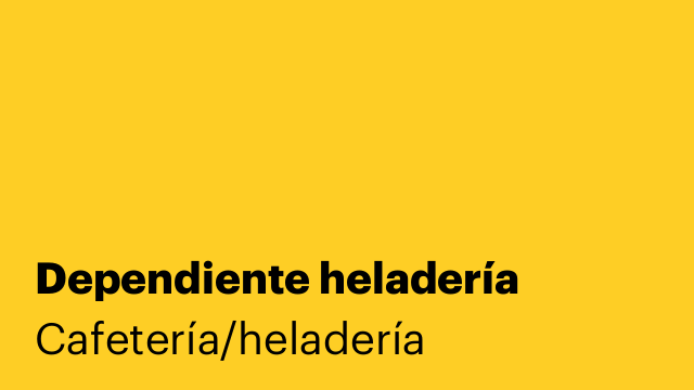 Dependiente heladería