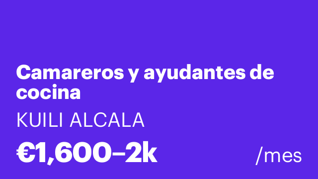 Camareros y ayudantes de cocina