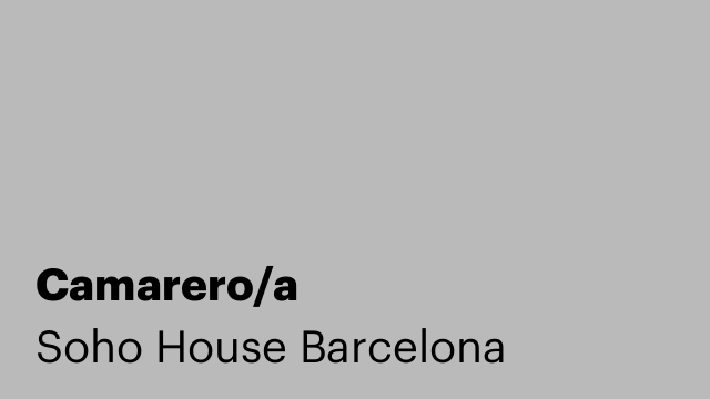 Camarero/a