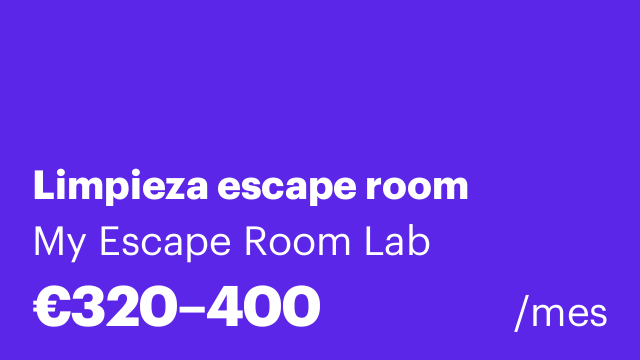 Limpieza escape room