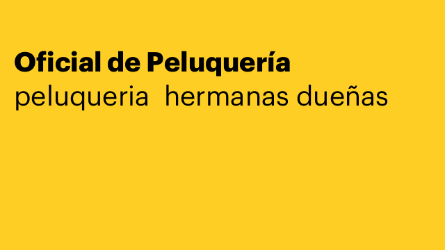 Oficial de Peluquería