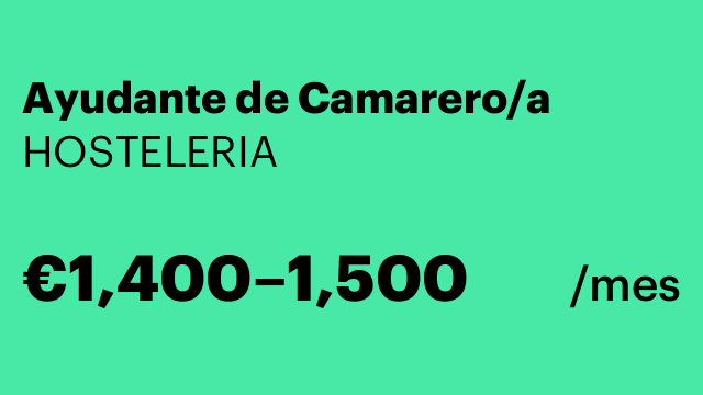 Ayudante de Camarero/a