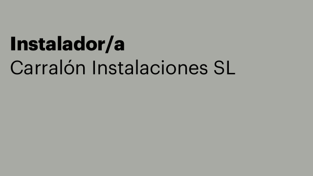 Instalador/a