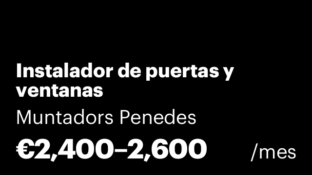 Instalador de puertas y ventanas
