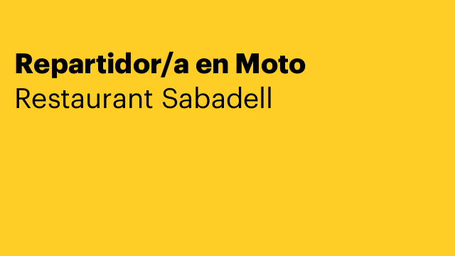 Repartidor/a en Moto