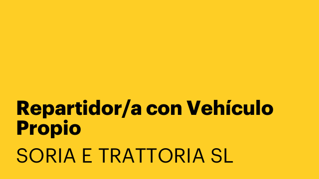 Repartidor/a con Vehículo Propio