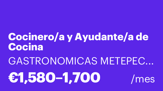Cocinero/a y Ayudante/a de Cocina